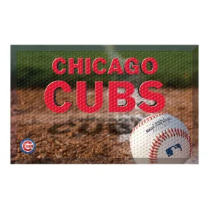 Chicago Cubs Rubber Scraper Door Mat