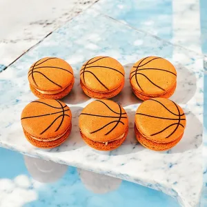 Customizable Basketball-Themed French Macarons – Pick Your Favorite Flavors!