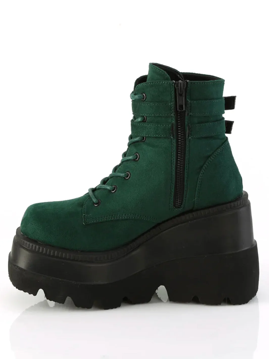 DEMONIA SHAKER-52 - EMERALD VEGAN SUEDE *✰ PRE ORDER ✰