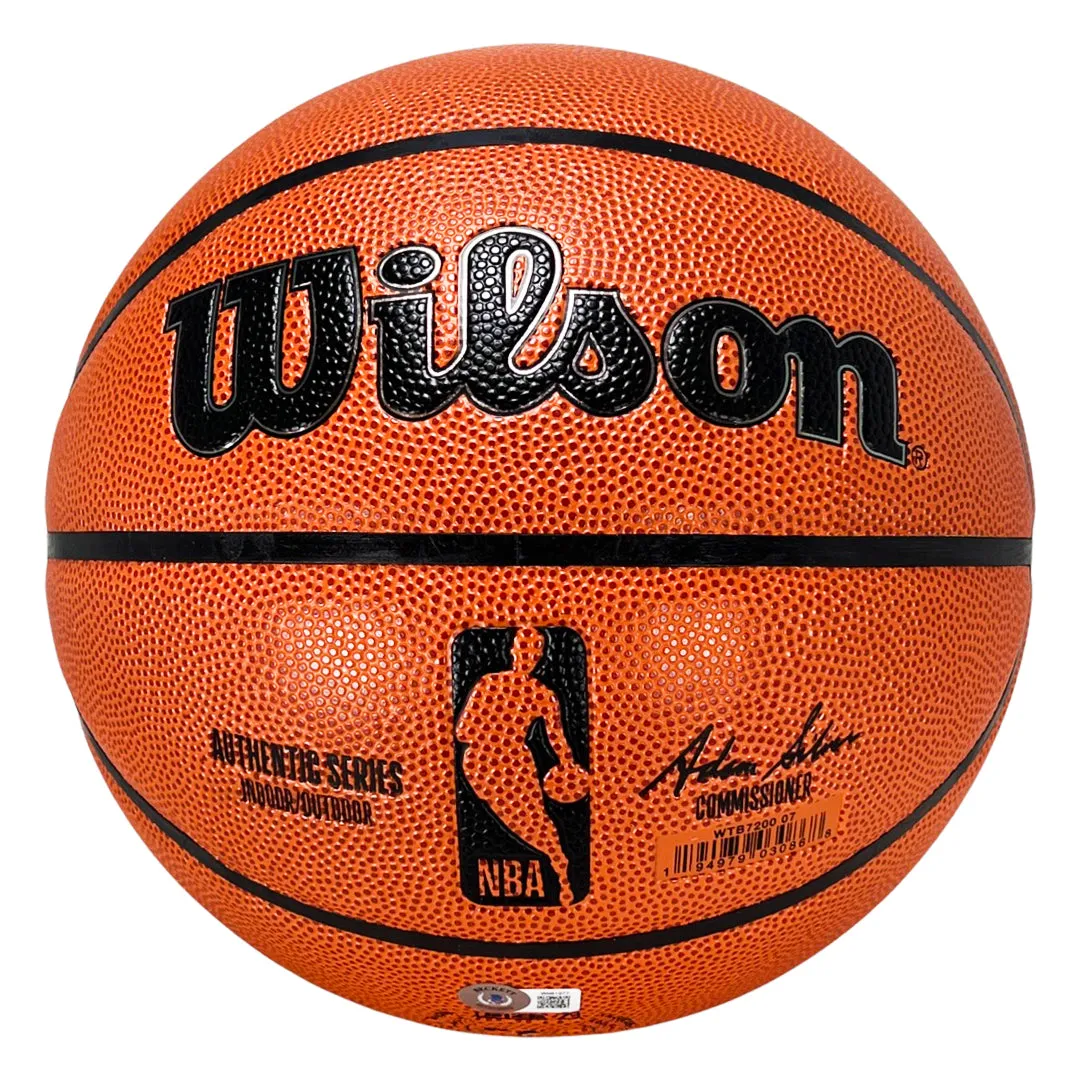 Dennis Rodman Signed Wilson Authentic Series NBA Basketball Silver Ink (Beckett)