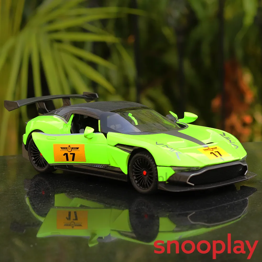 Diecast Sports Car Resembling Aston Martin with Openable Parts, Lights and Sounds (Scale 1:22) - Assorted Colours