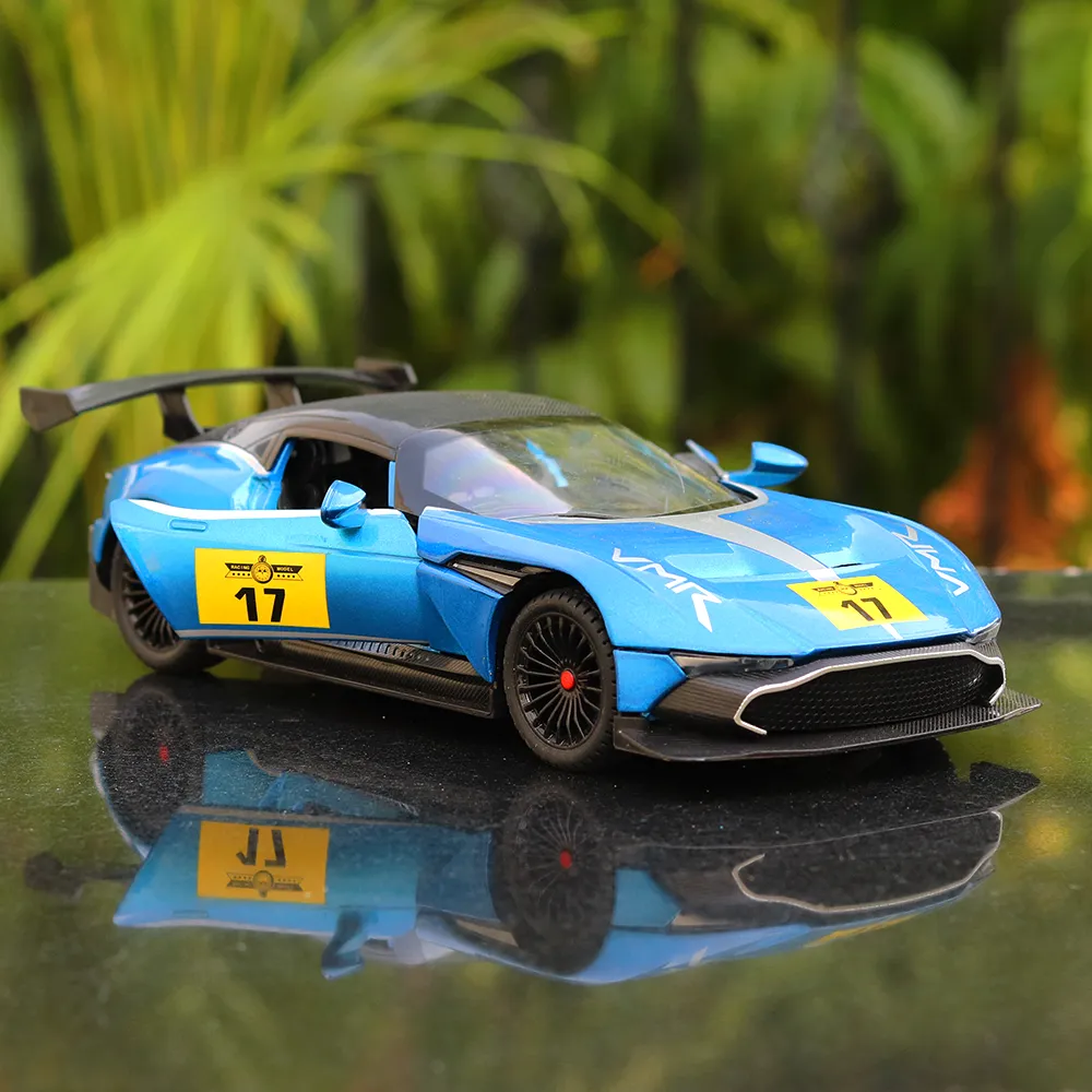 Diecast Sports Car Resembling Aston Martin with Openable Parts, Lights and Sounds (Scale 1:22) - Assorted Colours