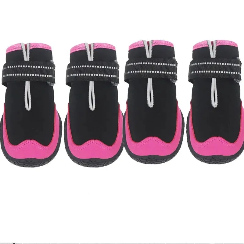 Dog Snow Boots - 4pcs/set Waterproof Anti-slip Dog Shoes for Snow, Ice & Rain