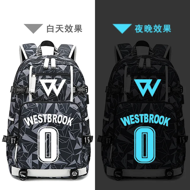 DUNNMALL Kobe Schoolbag Curry Basketball James Backpack Harden Backpack Weishao George Peripheral Owen Luminous Wade