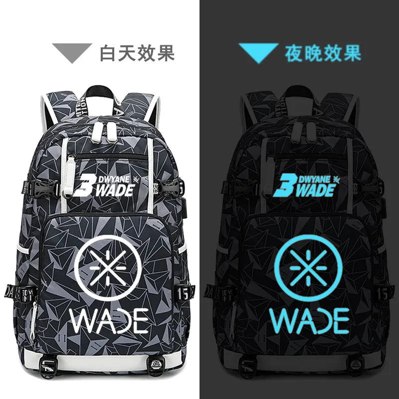 DUNNMALL Kobe Schoolbag Curry Basketball James Backpack Harden Backpack Weishao George Peripheral Owen Luminous Wade