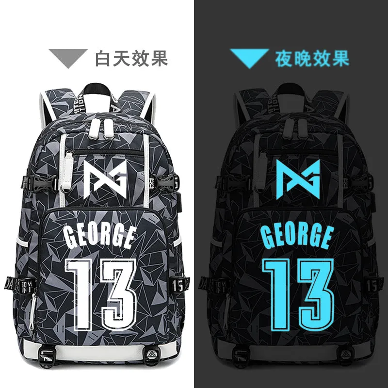 DUNNMALL Kobe Schoolbag Curry Basketball James Backpack Harden Backpack Weishao George Peripheral Owen Luminous Wade