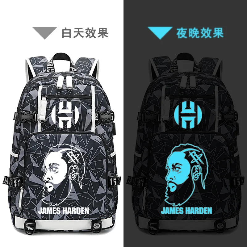 DUNNMALL Kobe Schoolbag Curry Basketball James Backpack Harden Backpack Weishao George Peripheral Owen Luminous Wade