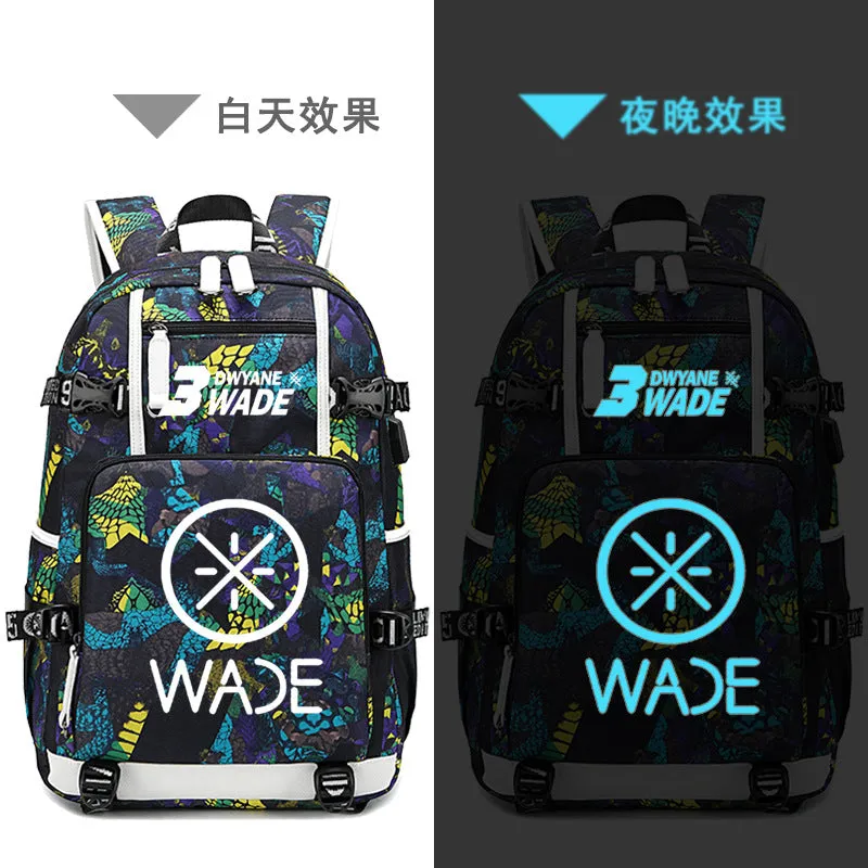 DUNNMALL Kobe Schoolbag Curry Basketball James Backpack Harden Backpack Weishao George Peripheral Owen Luminous Wade