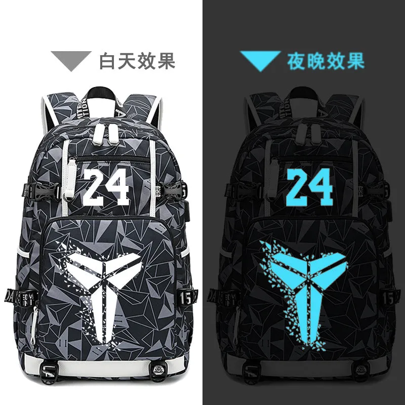 DUNNMALL Kobe Schoolbag Curry Basketball James Backpack Harden Backpack Weishao George Peripheral Owen Luminous Wade