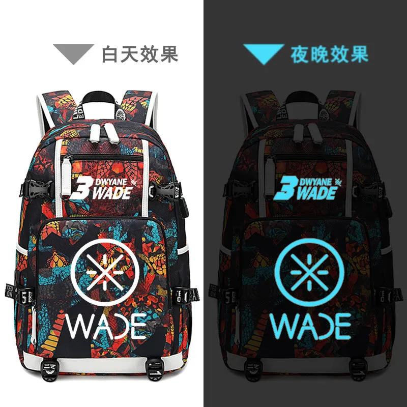 DUNNMALL Kobe Schoolbag Curry Basketball James Backpack Harden Backpack Weishao George Peripheral Owen Luminous Wade