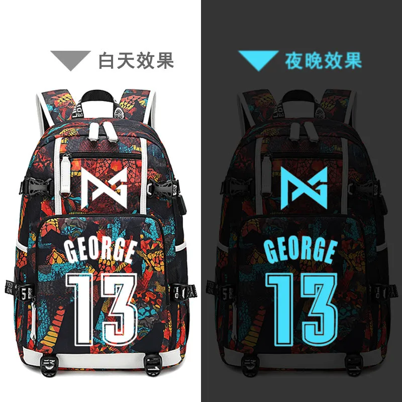 DUNNMALL Kobe Schoolbag Curry Basketball James Backpack Harden Backpack Weishao George Peripheral Owen Luminous Wade