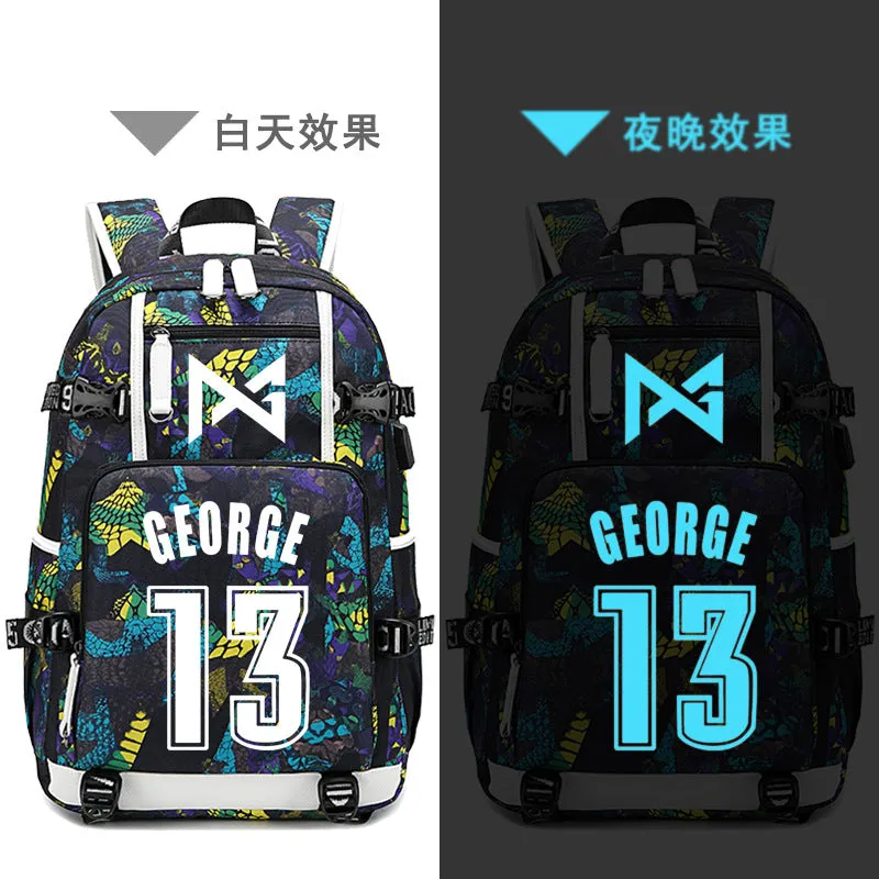 DUNNMALL Kobe Schoolbag Curry Basketball James Backpack Harden Backpack Weishao George Peripheral Owen Luminous Wade