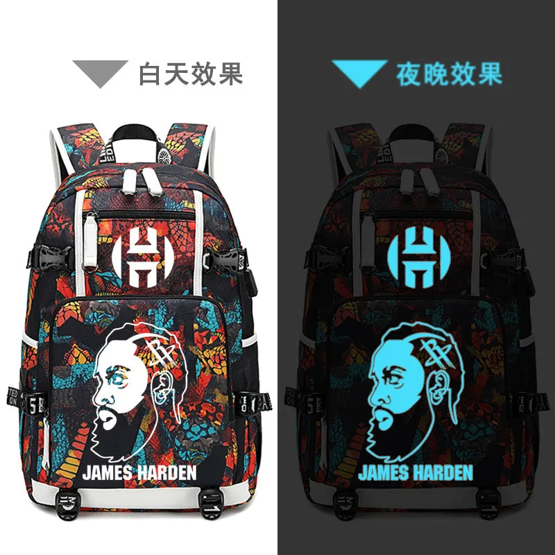 DUNNMALL Kobe Schoolbag Curry Basketball James Backpack Harden Backpack Weishao George Peripheral Owen Luminous Wade