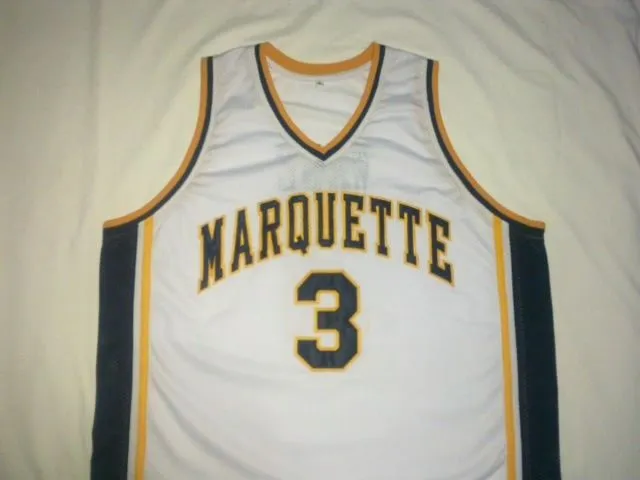 Dwayne Wade Marquette Golden Eagles College Basketball Throwback Jersey