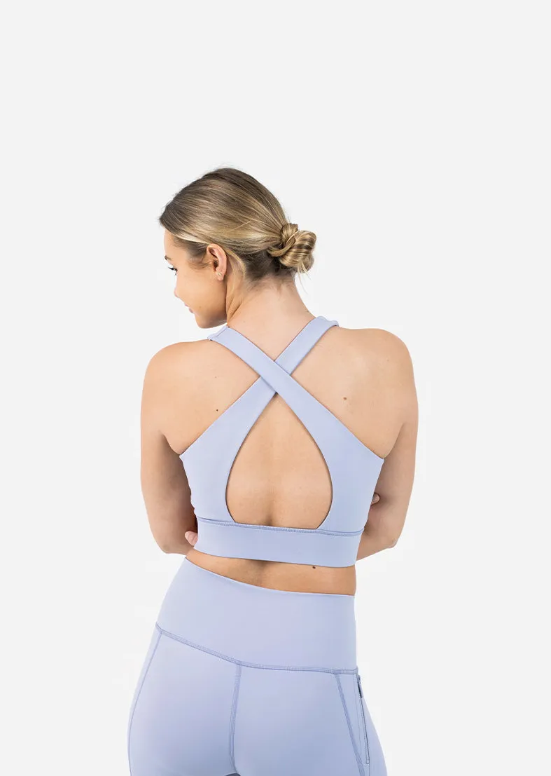 Embody Zip Bra Lilac Grey Final Sale