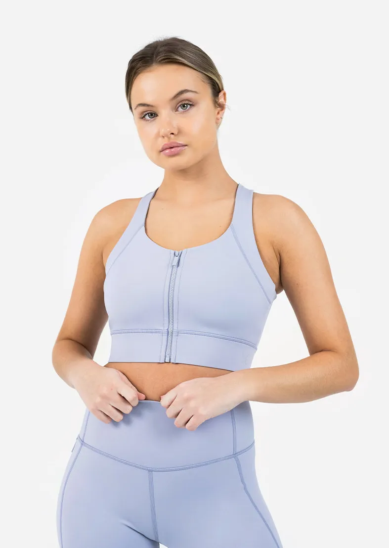 Embody Zip Bra Lilac Grey Final Sale