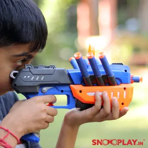 Five Dart Soft Toy Blaster (with 10 Foam Shells) For Kids