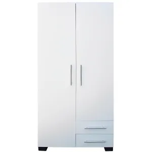 Freestanding 2 Door Wardrobe With Drawers