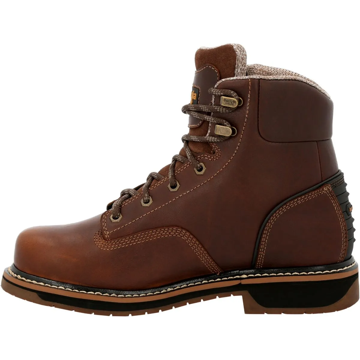 'Georgia Boot' Men's 6" Amp LT Edge EH WP Soft Toe - Brown