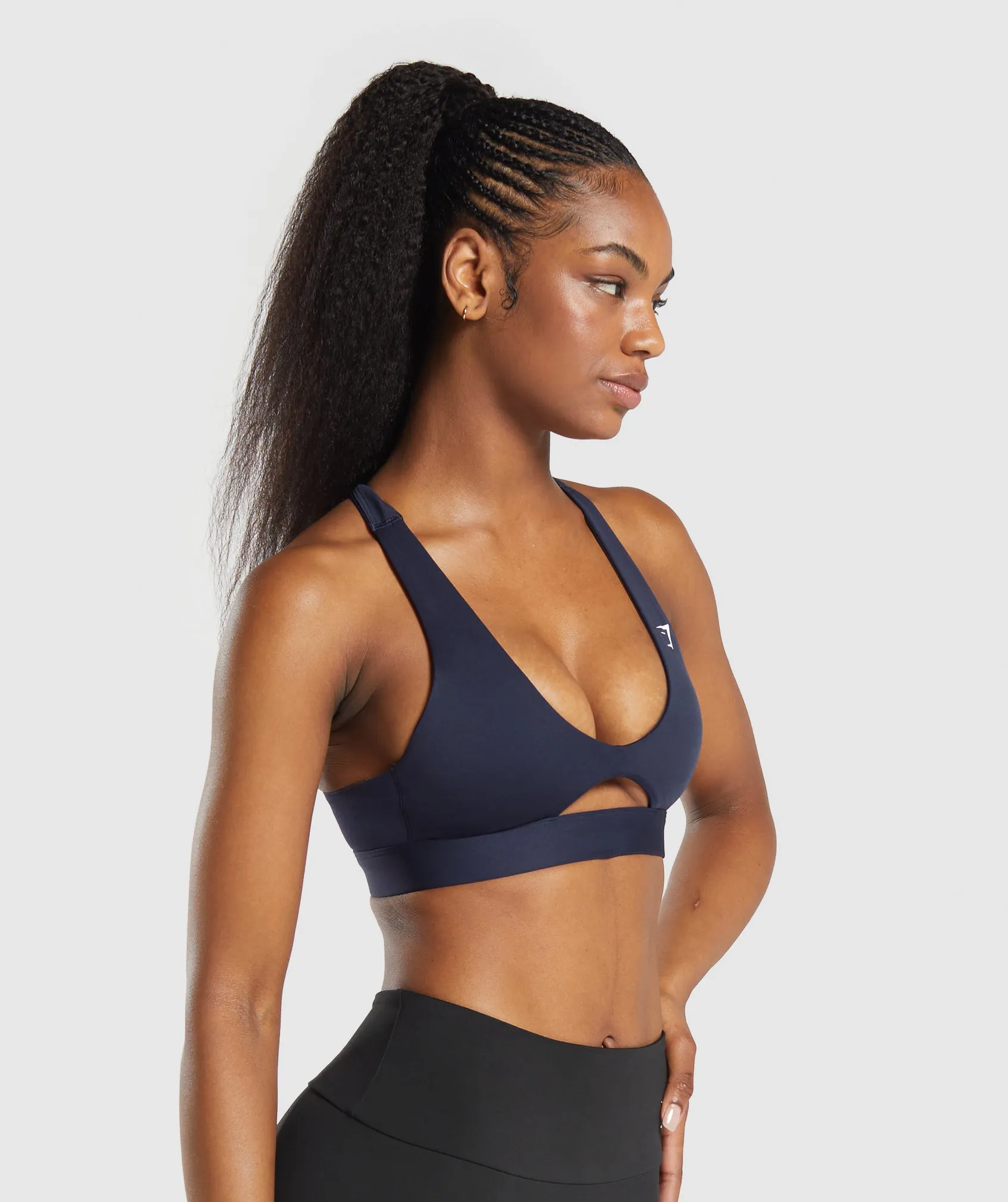 Gymshark Peek A Boo Sports Bra - Heavy Blue