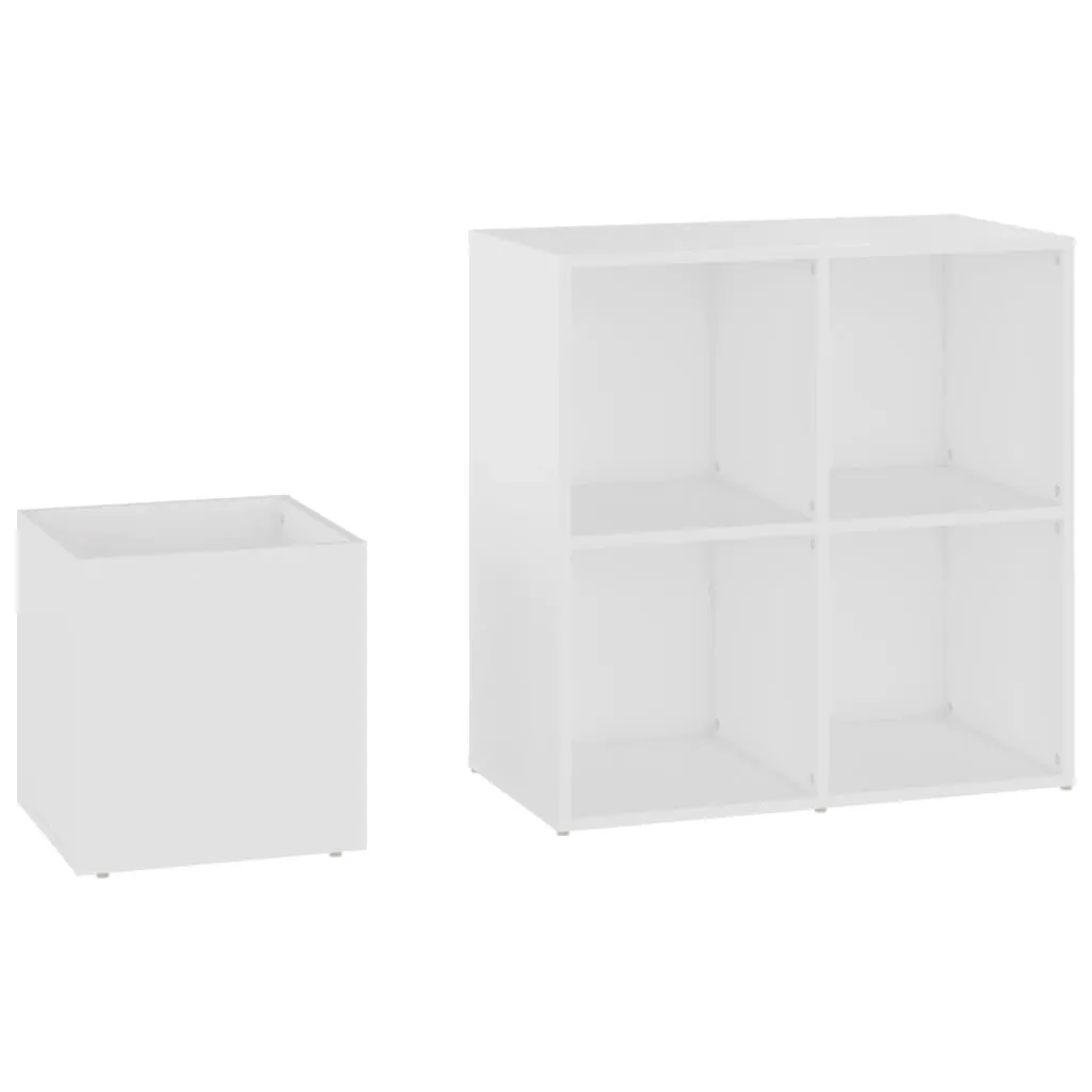 Hall Shoe Cabinet White 105x35.5x70 cm Chipboard