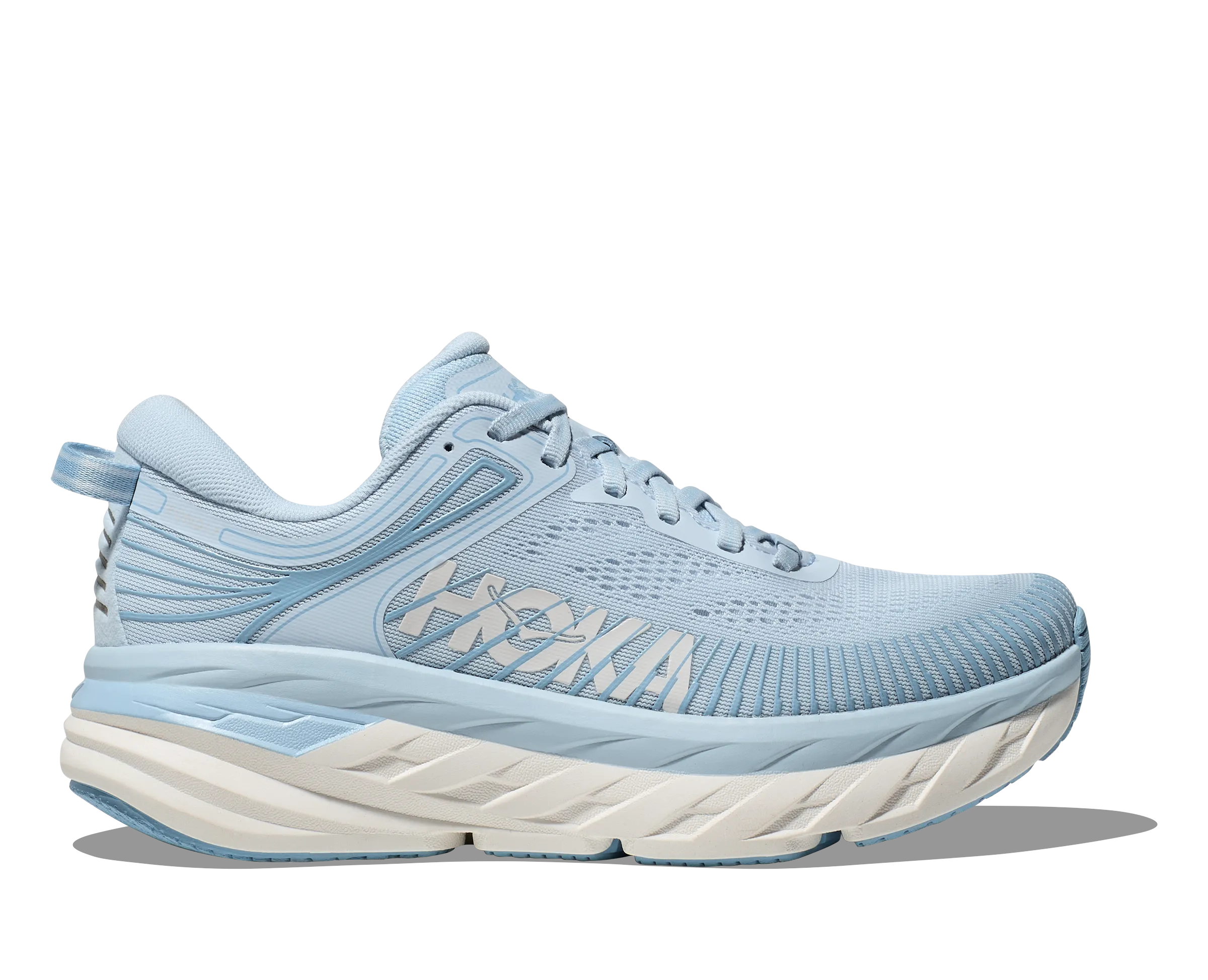 HOKA WOMENS BONDI 7 - ICE WATER / WHITE