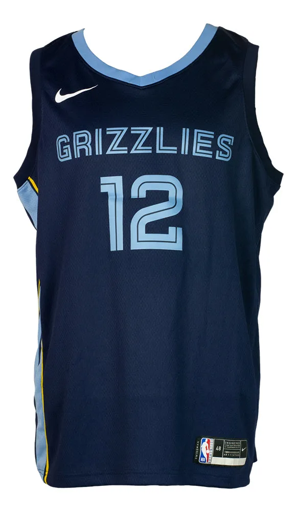 Ja Morant Signed Blue Nike Memphis Grizzlies Swingman Basketball Jersey JSA