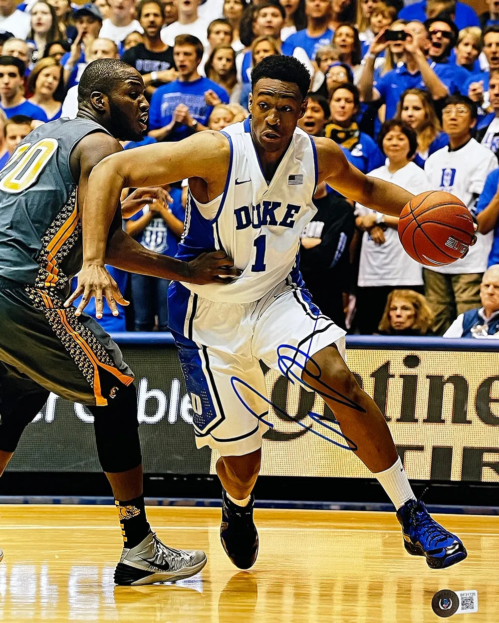 Jabari Parker Signed Duke University 11x14 Photo BAS