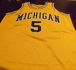 Jalen Rose Michigan Wolverines College Basketball Throwback Jersey