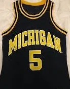 Jalen Rose Michigan Wolverines College Basketball Throwback Jersey