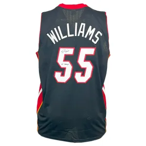 Jason Williams Signed 06 Champs Inscription Miami Black Basketball Jersey (JSA)