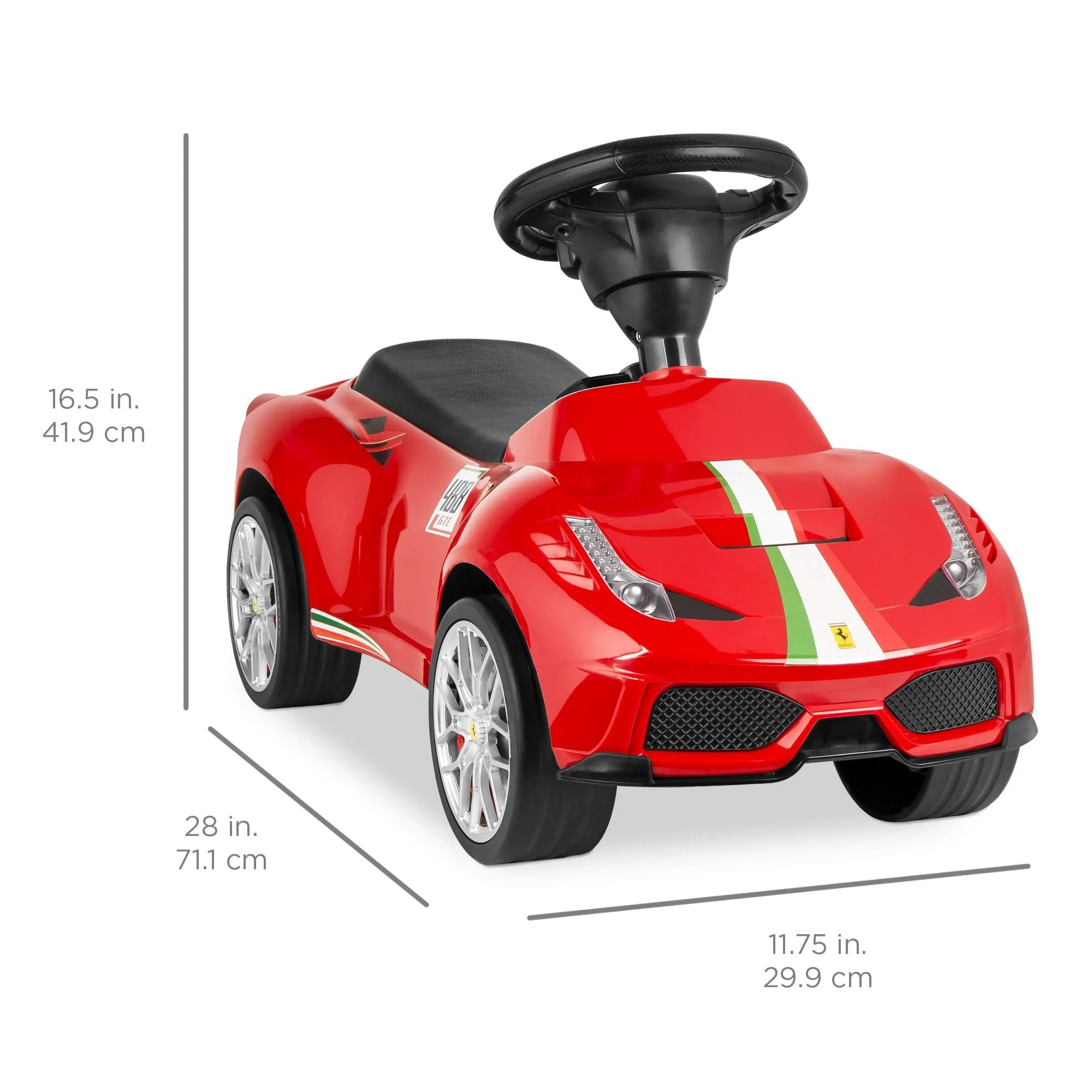 Kids Ferrari 458 Foot-to-Floor Sports Ride-On Push Car Scooter w/ Horn