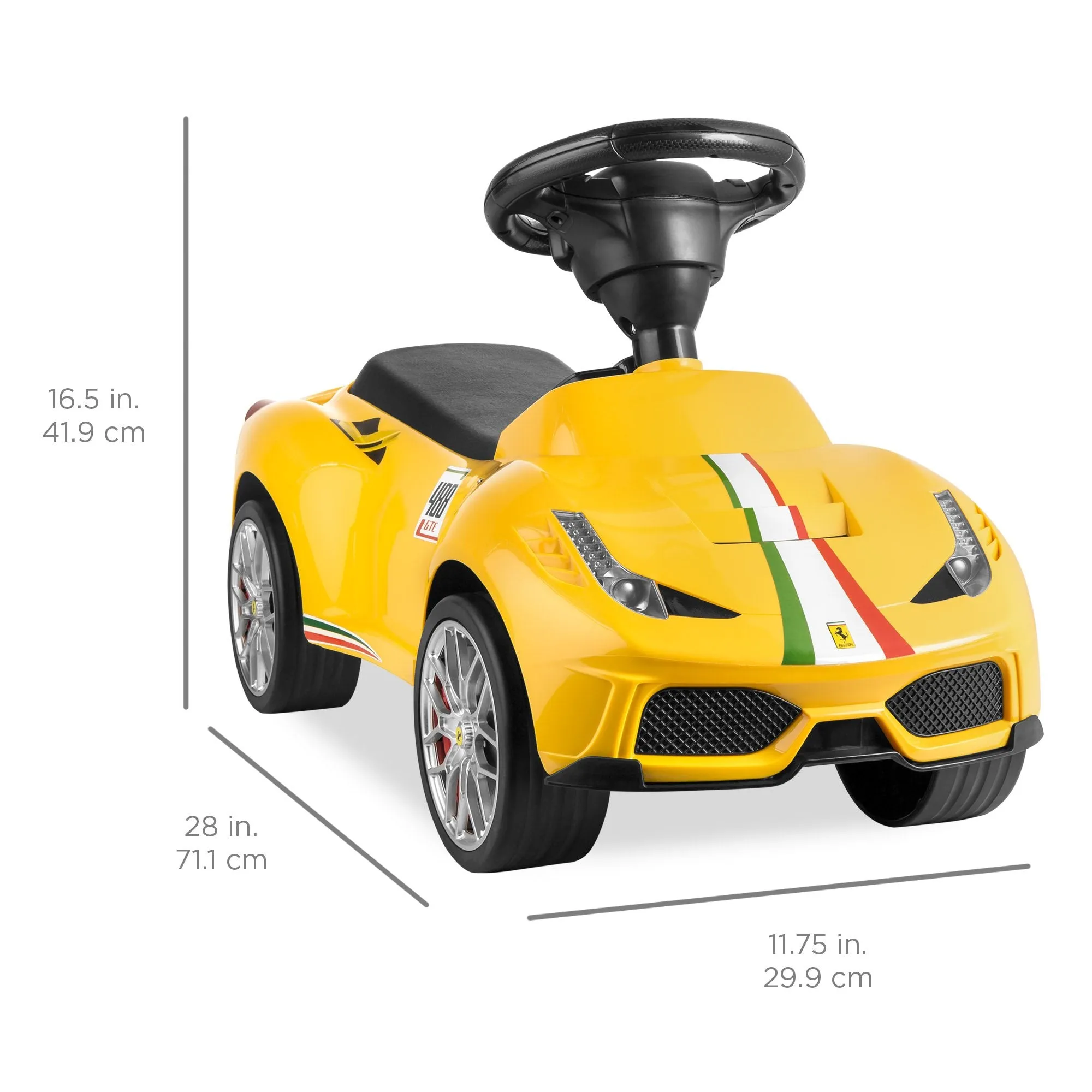 Kids Ferrari 458 Foot-to-Floor Sports Ride-On Push Car Scooter w/ Horn