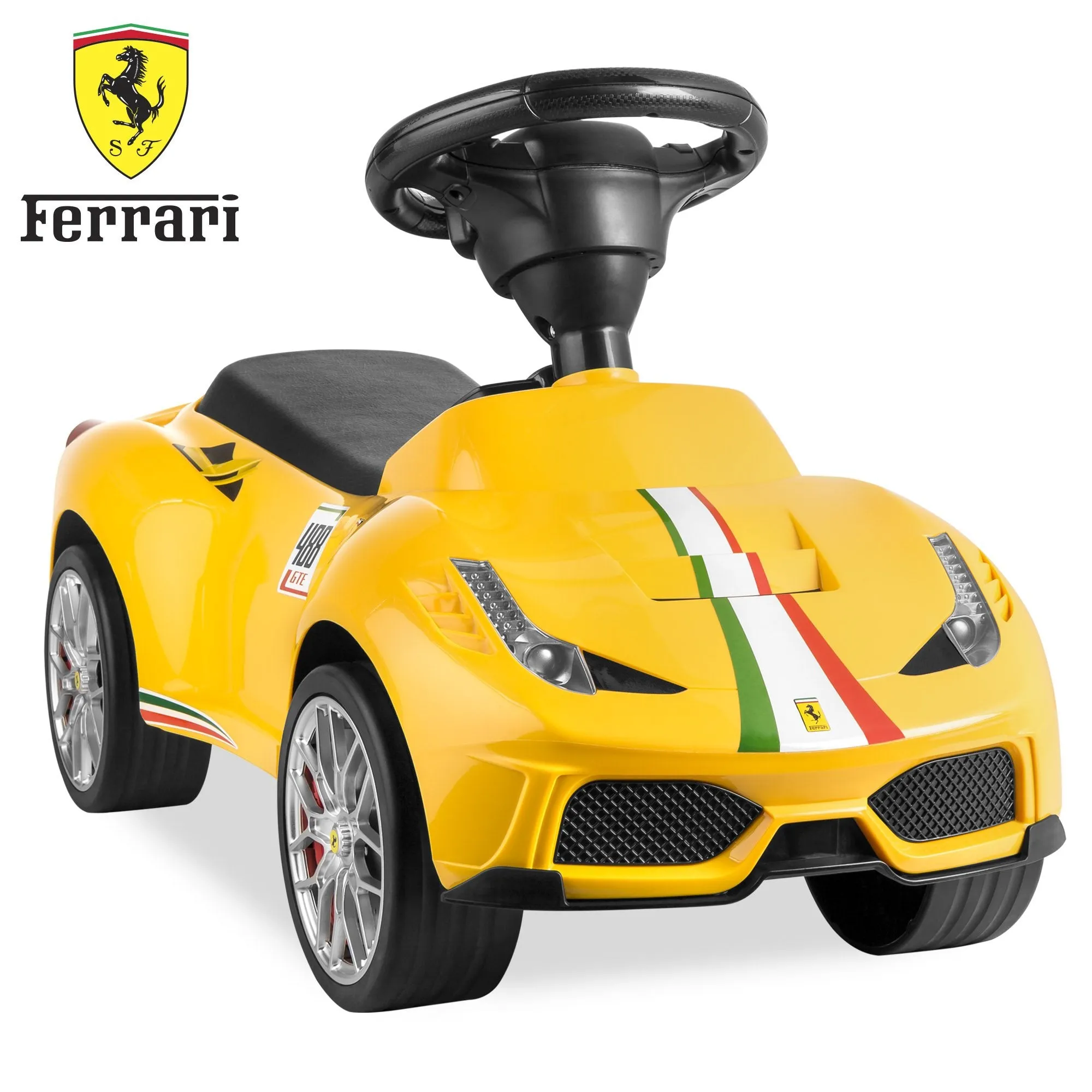 Kids Ferrari 458 Foot-to-Floor Sports Ride-On Push Car Scooter w/ Horn