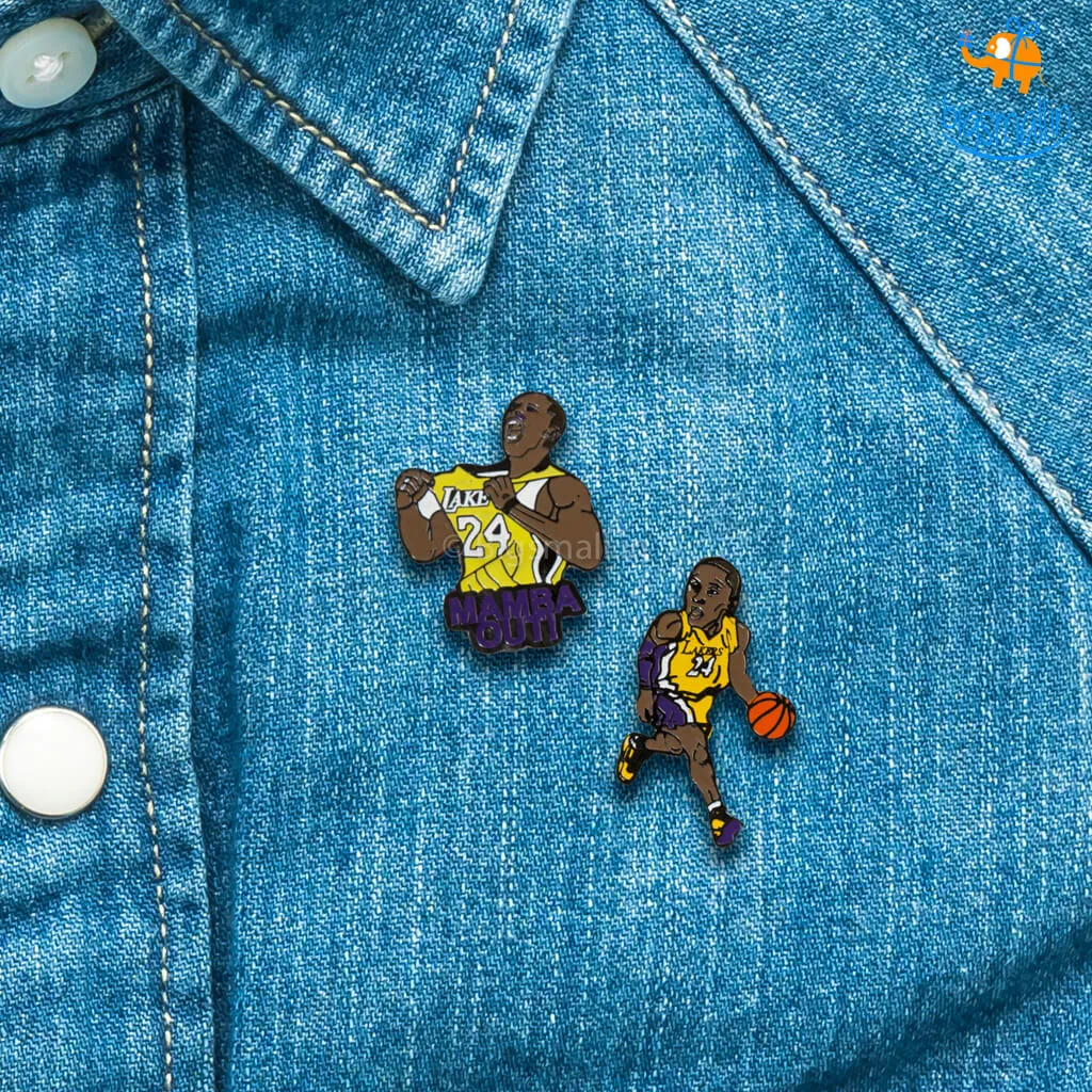 Kobe Bryant Lapel Pins - Set of 2