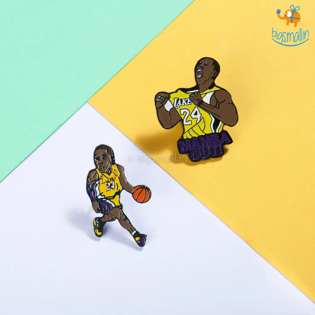 Kobe Bryant Lapel Pins - Set of 2