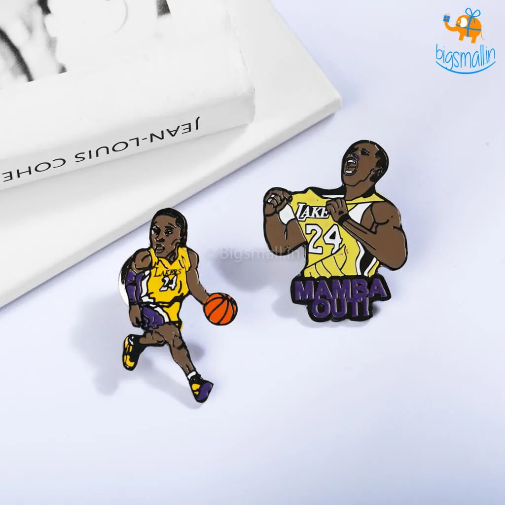 Kobe Bryant Lapel Pins - Set of 2