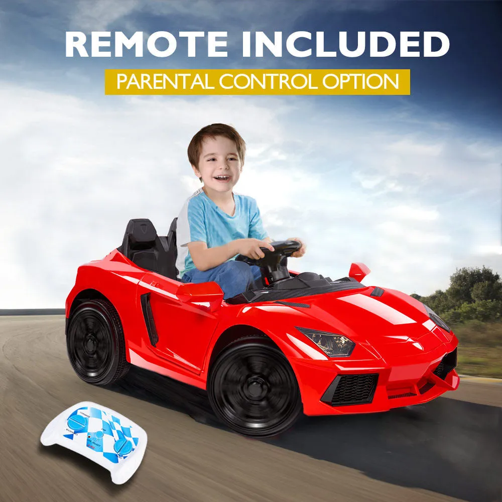 Lamborghini Inspired Ride-On Car, Remote, Battery Red - ROVO KIDS