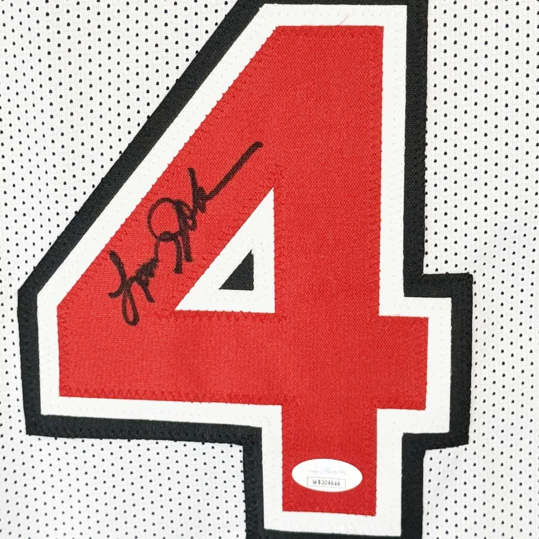 Larry Johnson Signed UNLV College White Basketball Jersey (JSA)