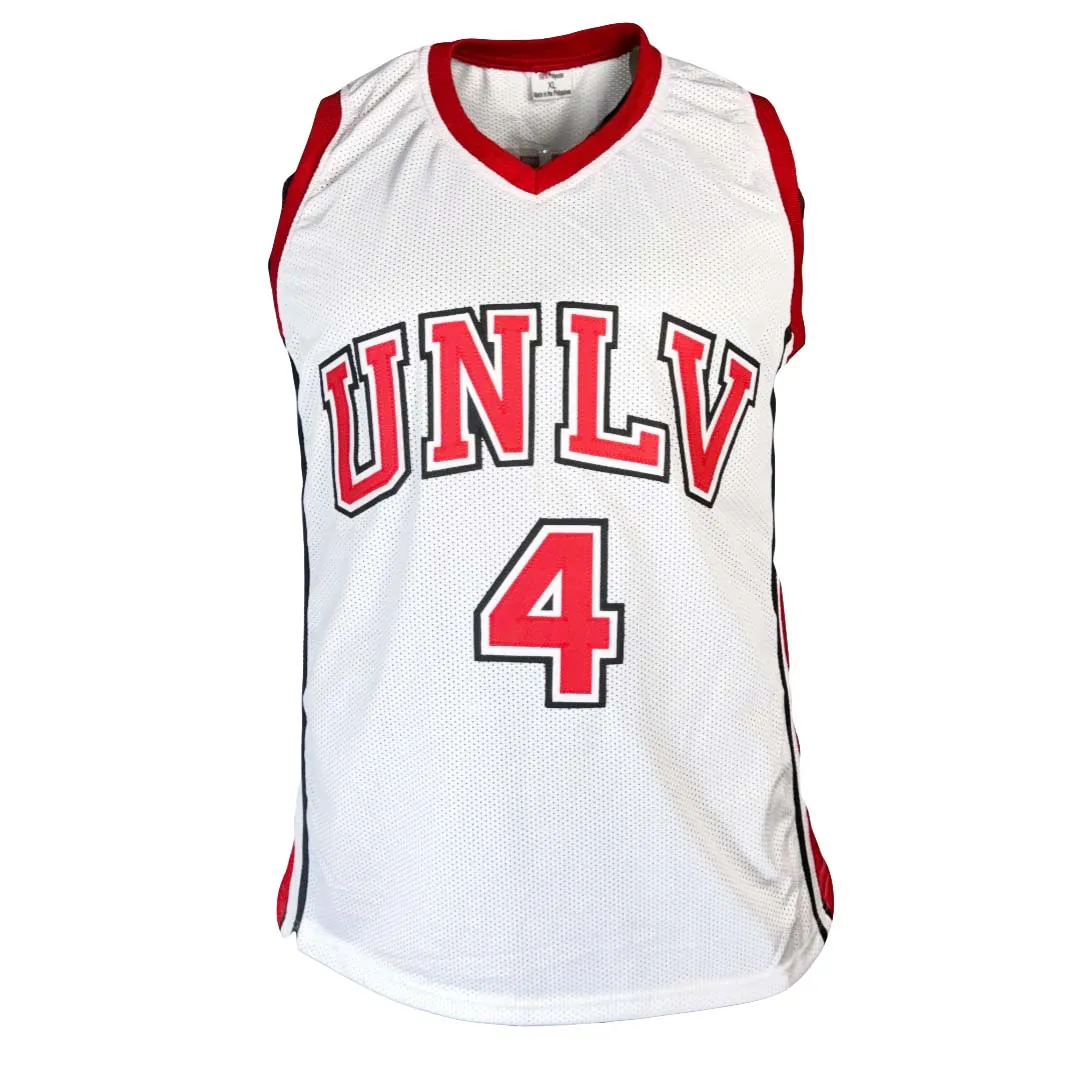 Larry Johnson Signed UNLV College White Basketball Jersey (JSA)