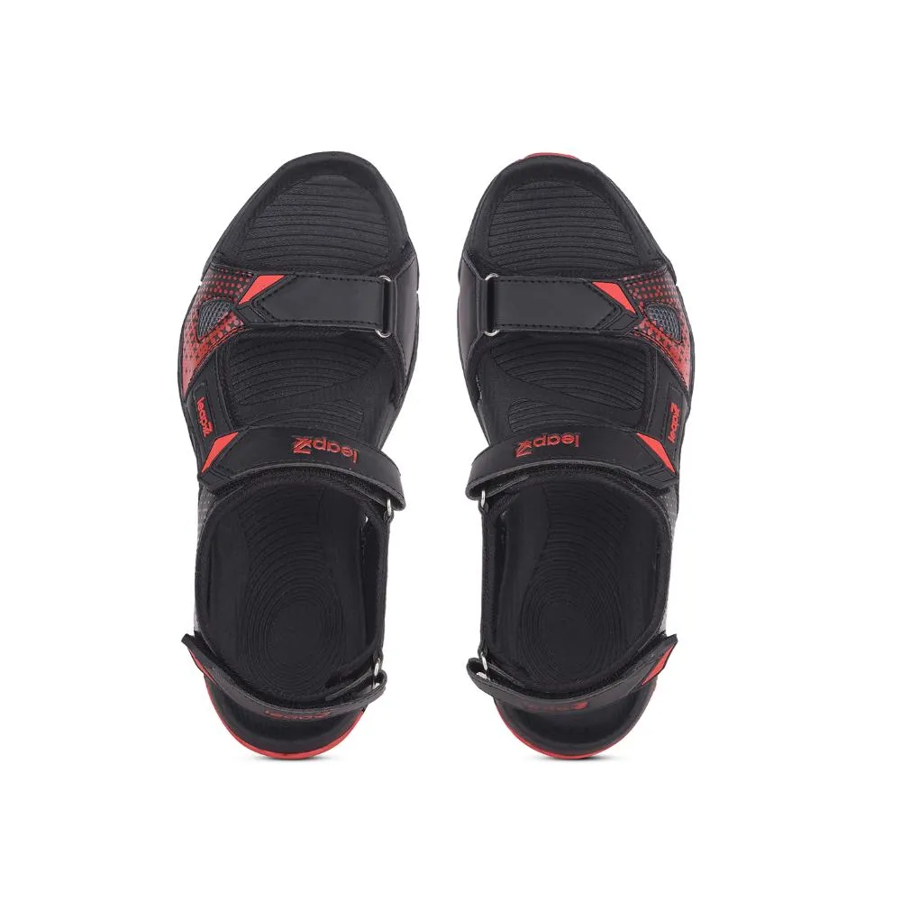 Leap7x By Liberty Mens MONACO Black Sporty Casual Sandal