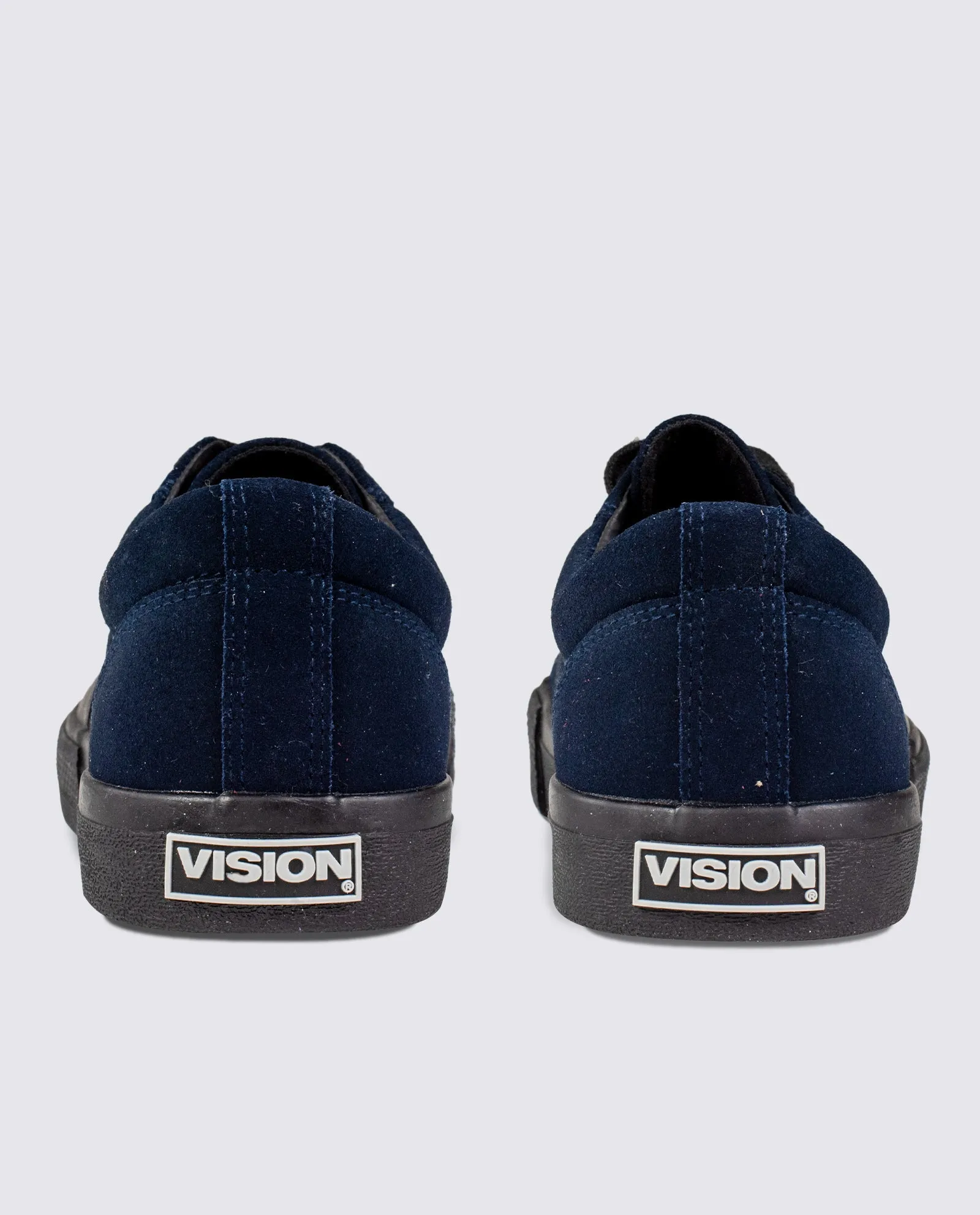 Leather Suede Low Top Sneakers Deep Navy