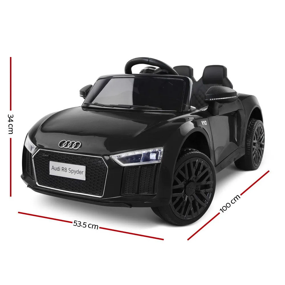 Licensed Audi R8 Ride On Car, Twin Motors, Remote Control – Black