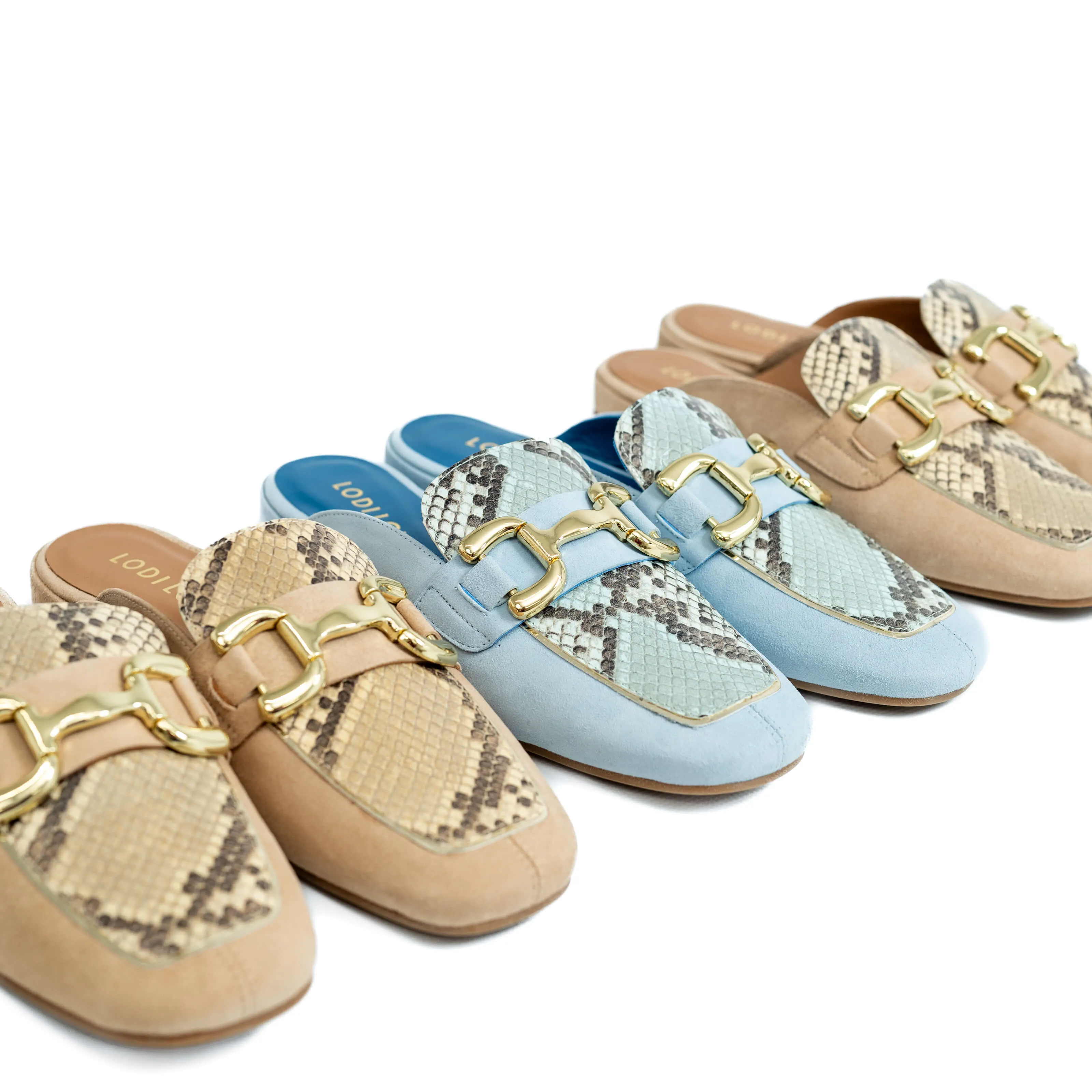 LODI LOVE Powder Blue Mules