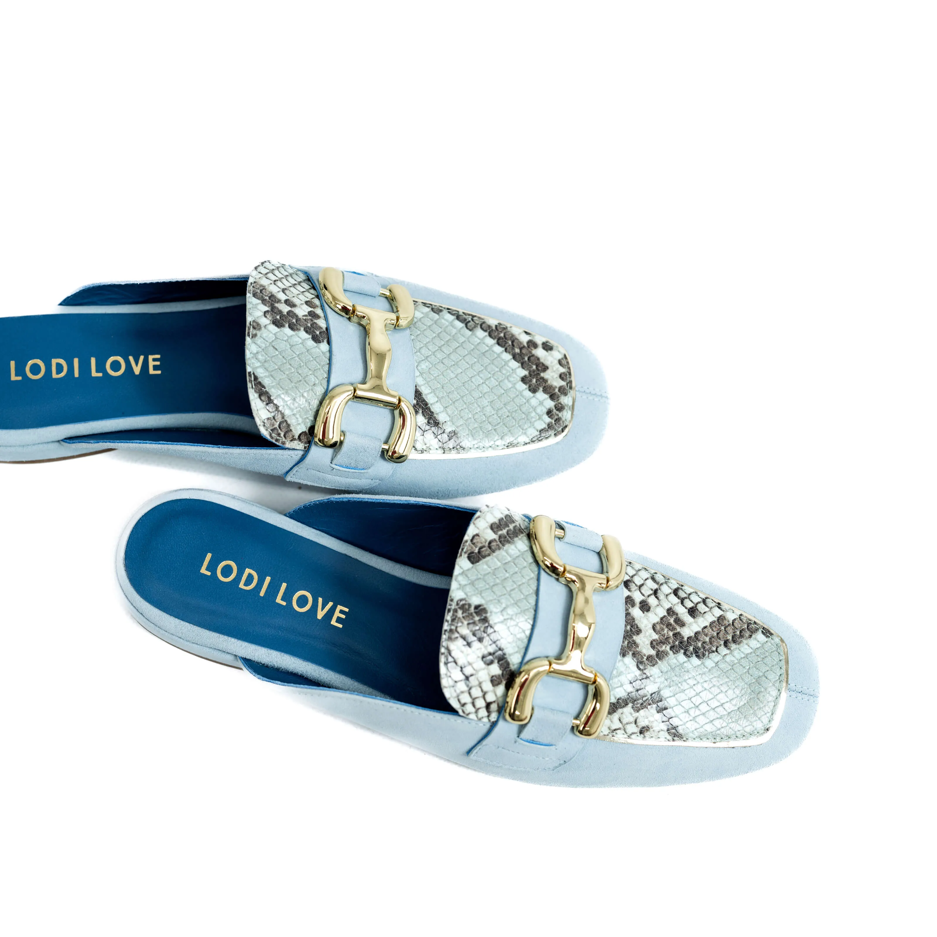 LODI LOVE Powder Blue Mules