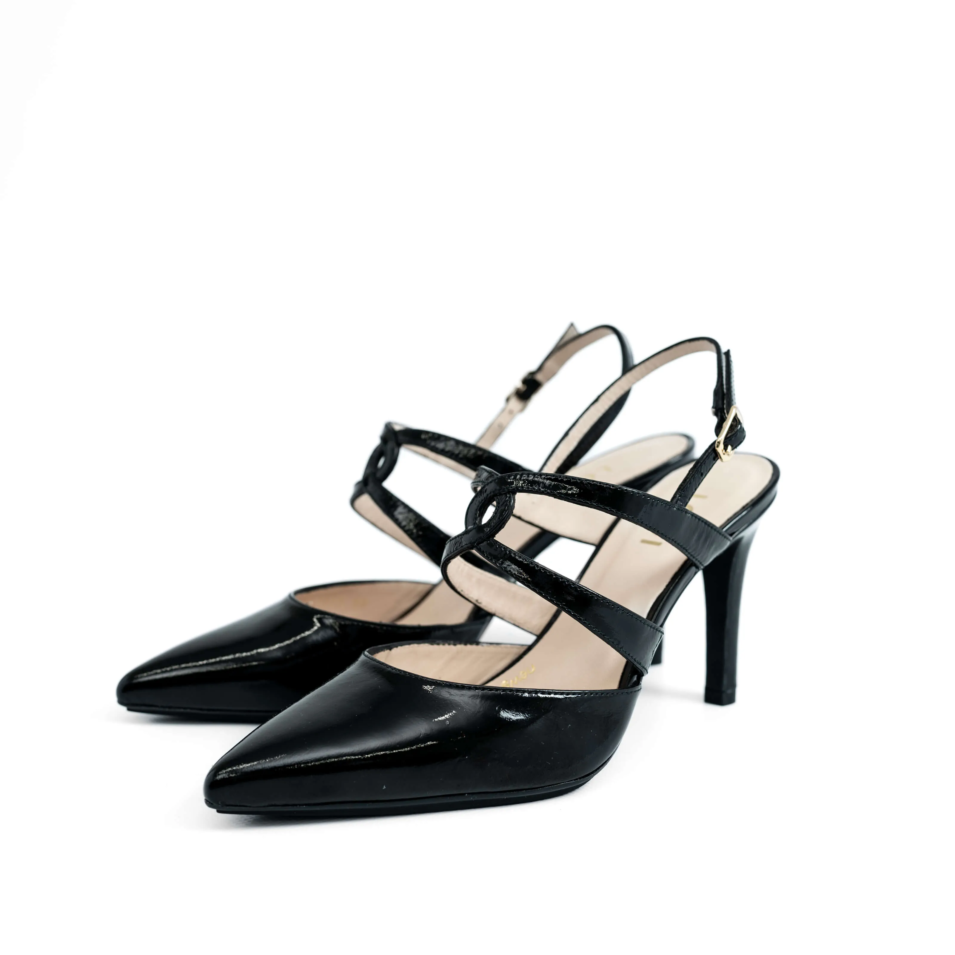 LODI Rianes Black Slingback High Heels