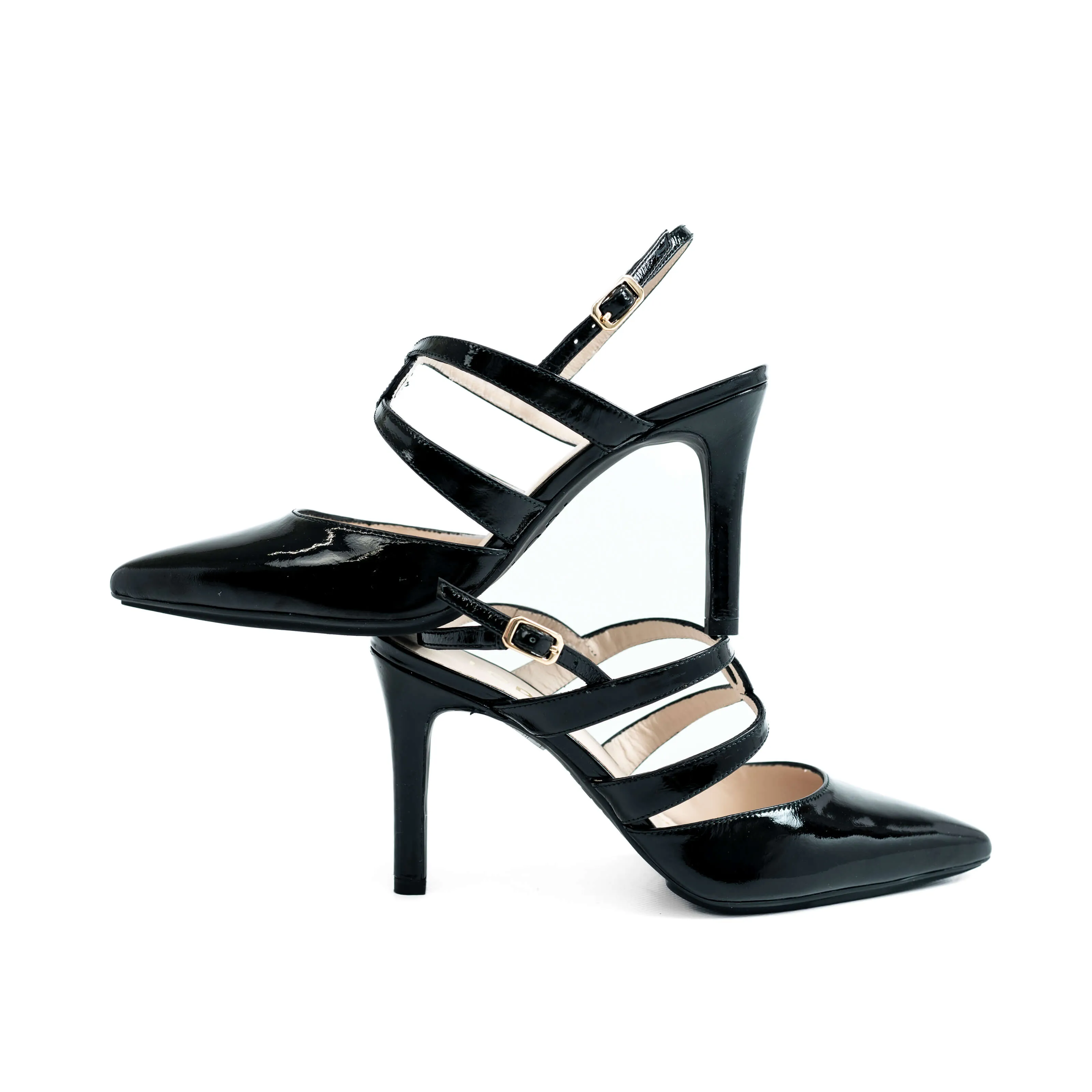 LODI Rianes Black Slingback High Heels