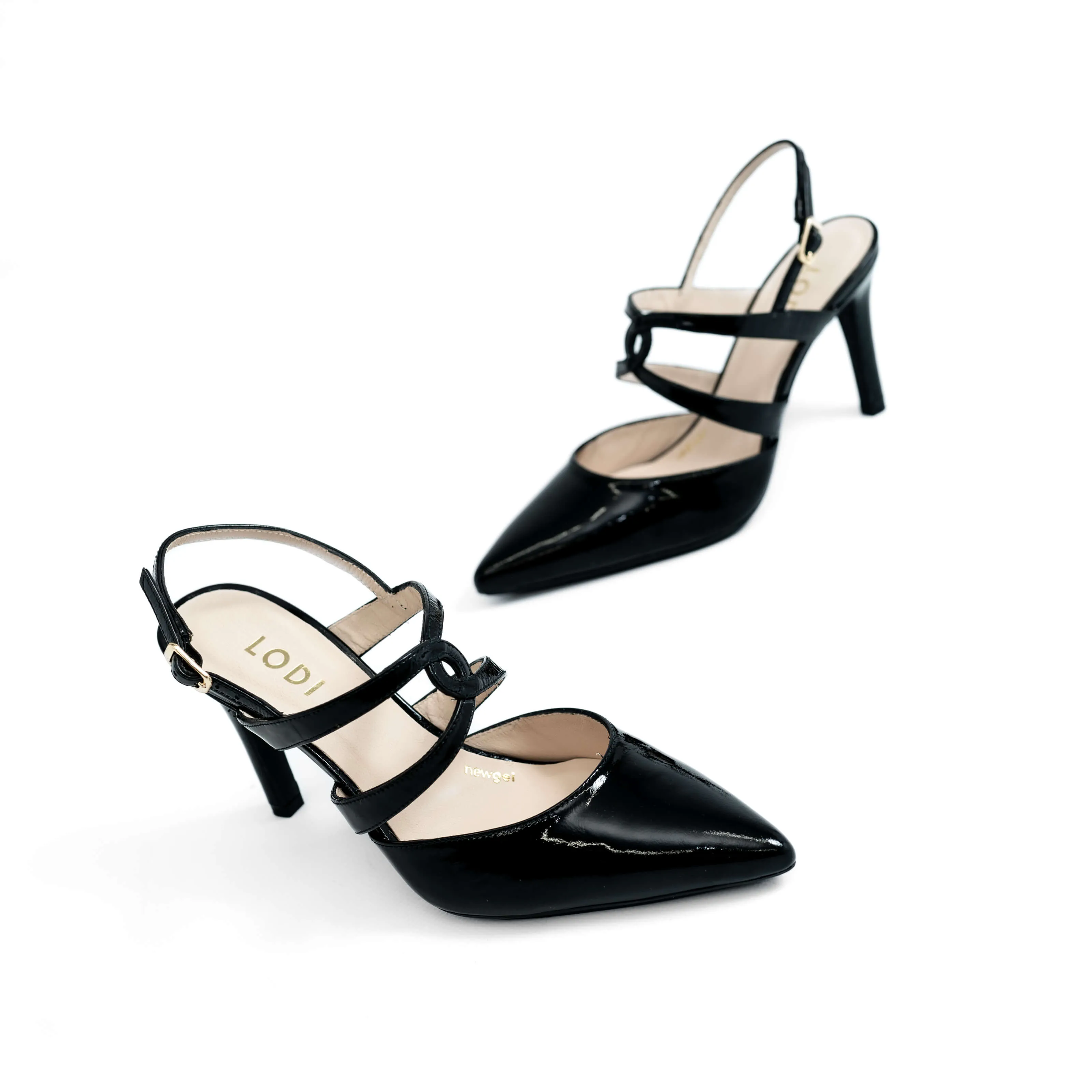 LODI Rianes Black Slingback High Heels