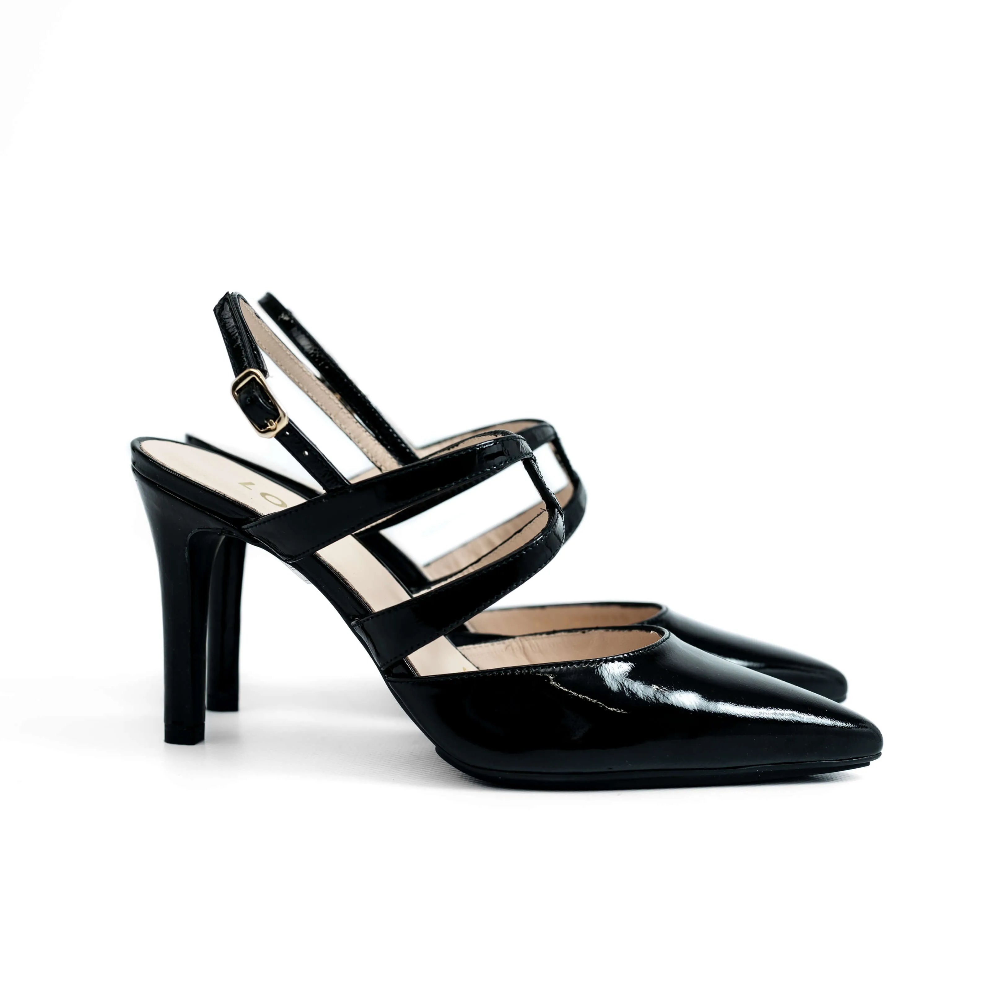 LODI Rianes Black Slingback High Heels