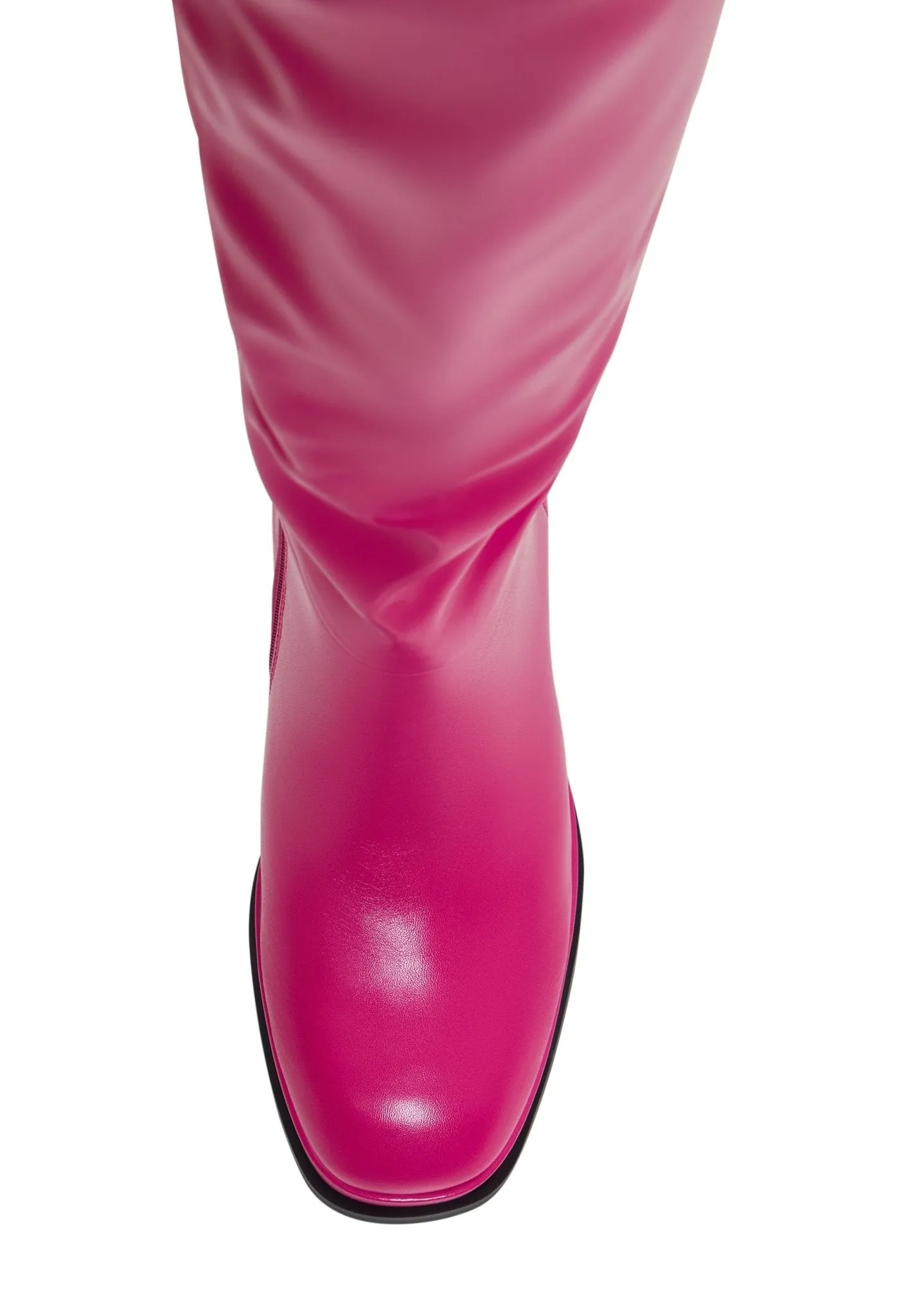 Luxury Leather Over-the-Knee Boots - Pink